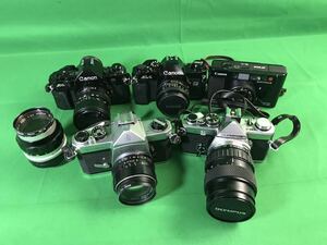 1,000円売切■ 動作未確認 Canon AL-1 A-1 AF35M PENTAX SPOTMATIC OLYMPUS OM-2 LENZ 1:2.5 105mm おまとめ okoy-2601139-103★N1202