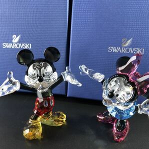 1000円〜■★SWAROVSKI★スワロフスキー ミッキー ミニー ディズニー クリスタル 置物 オブジェ 箱付 2点 まとめ★okoy2591624-4★r30351の画像1