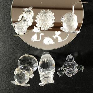 1000円〜■★SWAROVSKI★スワロフスキー フクロウ イヌ ネズミ ハリネズミ 他 クリスタル 置物 箱付 まとめ★okoy2591624-4★r30353の画像8