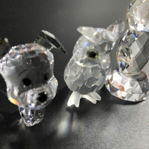 1000円〜■★SWAROVSKI★スワロフスキー フクロウ イヌ ネズミ ハリネズミ 他 クリスタル 置物 箱付 まとめ★okoy2591624-4★r30353の画像5