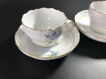 1000円〜■★Meissen★マイセン ベーシックフラワー 花柄 ゴールドライン ペア 箱付 洋食器 2客 まとめ★okoy2600825-149★r30368_画像2