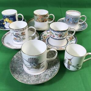 1,000円売切■ WEDGWOOD ウェッジウッド デミグラスカップ ソーサー フロレンティーンターコイズ シトロン 13点 okoy-2608348-333★N1247の画像1