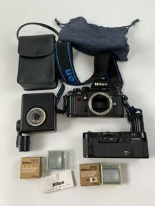 1000円~■★動作未確認★Nikon ニコン F3 一眼レフ フィルムカメラ MD-4 MOTOR DRIVE SB-12 SPEEDLIGHT スクリーン★okoy2607339-4★t9090