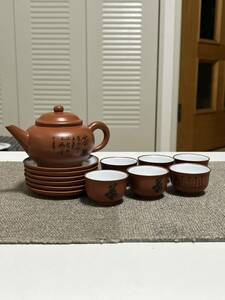 【新品】宜興紫砂茶具セット 朱泥 唐物 煎茶道具 高級茶壺