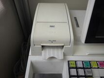 えy3106◆東芝テック TEC POSターミナル M-8750 ドロワー DRW-4650F6-F4 POSレジ レジスター 中古_画像9