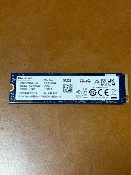 ♪ Kingston SSD 内蔵 512 GB PCIe Gen 4 OM8PGP4512Q-A0 ♪