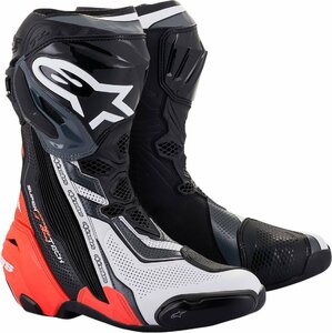 US 6.5 / EU 40 - ブラック/レッド/ホワイト/グレー - ALPINESTARS アルパインスターズ Supertech V ブーツ