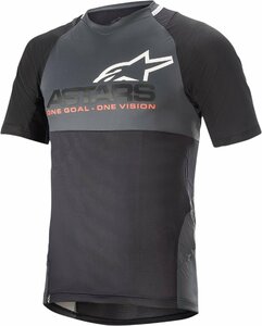 XLサイズ - ブラック/コーラル - 半袖 - ALPINESTARS アルパインスターズ 自転車用 Drop 8.0 ジャージ