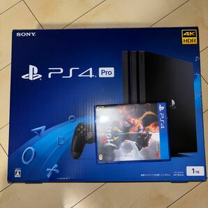 PS4 PRO CUH-7100B B01 、おまけソフト付き、初期化済み、外箱、本体、ソフト、電源ケーブル、イヤホン、