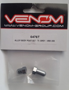 送料無料◆VENOM VMX450 0476T ALLOY BODY POST SET -TI-GREY◆新品