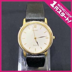 【5YI香03046E】1円スタート★稼働品★SEIKO★Dolce★セイコー★ドルチェ★5S21-6010★クォーツ★白文字盤★３針★メンズ★腕時計★