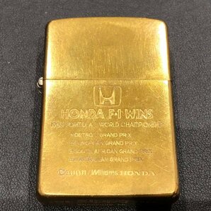 【5OY黒04002】★1円スタート★Zippo★HONDA F-1 WINS★火花確認★イタヤコレクション★キャノン/ウィリアムズホンダ★1985★ゴールド★の画像7