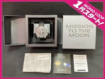 【6EH勝04001B】1円スタート★OMEGA★swatch★BIOCERAMIC Moon Swatch★Mission on Moon★クオーツ★メンズ★腕時計★稼働品_画像1