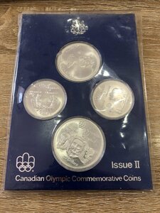 【5TN高岡04008D】当時物　カナダ オリンピック　Canadian Olympic Commemorative Coins　lssueⅡ　記念銀貨４枚セット