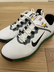 ナイキ定価34320 NIKE GOLF タイガーウッズ TW'13 27.5cm US9.5 ホワイト グリーン 緑 ナイキ ゴルフ スパイク ゴルフシューズ 防水 メンズ