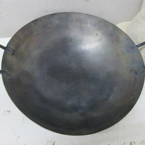 (19)☆チタニアファクトリー TITANIA FACTORY YOKOHAMA 中華鍋 チタン鍋 約40cm 2点セットの画像6