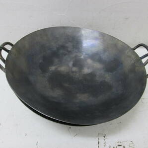(19)☆チタニアファクトリー TITANIA FACTORY YOKOHAMA 中華鍋 チタン鍋 約40cm 2点セットの画像8