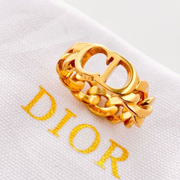 【美品】ディオール dior CD リング 指輪 ゴールド レディース ON84 アクセサリー ジュエリー