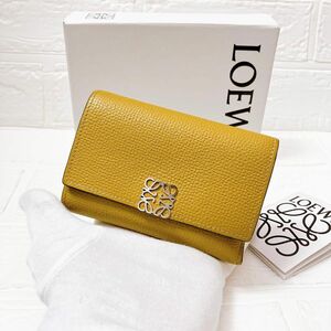 ロエベ LOEWE アナグラム 三つ折り 折り財布 レザー レディース N104 ウォレット コンパクト