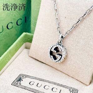 【洗浄済】グッチ GUCCI 925 ネックレス ペンダント シルバー 909 メンズ レディース アクセサリー　インター