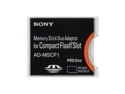 【貴重/ほぼ未使用】Sony ソニー　コンパクトフラッシュスロット対応メモリースティック アダプター（AD-MSCF1)
