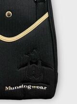 マンシングウェア シューズケース ゴルフシューズケース Munsingwear ブラック 黒 ハンドバッグ ブランドロゴ_画像10