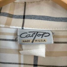CALTOP(キャルトップ) USA製 半袖チェックシャツ メンズ 表記無 中古 古着 0203_画像3