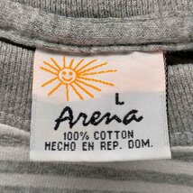 arena(アリーナ) OLD 胸元プリント ボーダーTシャツ メンズ import：L 中古 古着 0148_画像6