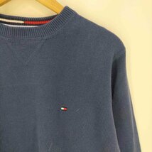 TOMMY HILFIGER(トミーヒルフィガー) ロゴ刺繍 クルーネックコットンニット メンズ impo 中古 古着 0626_画像5