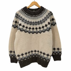 USED古着(ユーズドフルギ) ARAN HOUSE ウール ノルディック柄 ニット メンズ im 中古 古着 1252