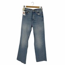 ZARA(ザラ) TRF HIGH RISE WIDE LEG JEANS ワイドカットオフデニム レディ 中古 古着 0405_画像1