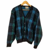 CAMPUS(キャンパス) 60S WOOL-MOHAIR ウールモヘア総柄カーディガン 毛足長め メンズ 中古 古着 0305_画像1