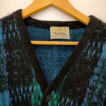 CAMPUS(キャンパス) 60S WOOL-MOHAIR ウールモヘア総柄カーディガン 毛足長め メンズ 中古 古着 0305_画像3