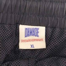 DAMAGE(フルギ) 刺繍ロゴ ラインパンツ ナイロンパンツ メンズ JPN：XL 中古 古着 0609_画像6