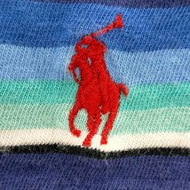 Polo by RALPH LAUREN(ポロバイラルフローレン) ボーダー柄 半袖ポロシャツ メンズ i 中古 古着 0723_画像5