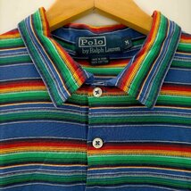 Polo by RALPH LAUREN(ポロバイラルフローレン) ボーダー柄 半袖ポロシャツ メンズ i 中古 古着 0723_画像3