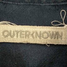 OUTERKNOWN(アウターノウン) ボーダー ボタンダウン半袖シャツ メンズ 表記無 中古 古着 1004_画像6