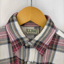 L.L.Bean(エルエルビーン) USA製 長袖フランネルシャツ メンズ 表記無 中古 古着 0804_画像3