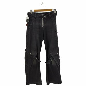 ACNE STUDIOS(アクネストゥディオズ) カジュアルトラウザーズ カーゴ ウォッシュブラック サイ 中古 古着 0145