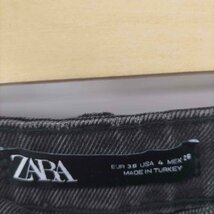 ZARA(ザラ) カットオフ ブラック デニム ショート パンツ レディース 36 中古 古着 0330_画像6