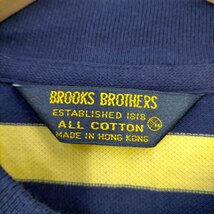 BROOKS BROTHERS(ブルックスブラザーズ) 香港製 ロゴ刺繍 ボーダー 鹿の子Tシャツ メンズ 中古 古着 0325_画像6