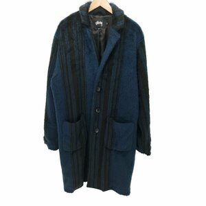 Stussy(ステューシー) 17AW STRIPE OVERCOAT メンズ JPN：M 中古 古着 1123