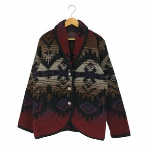 WOOLRICH(ウールリッチ) 90s USA製 ネイティブ柄 ショールカラーウールジャケット レディー 中古 古着 0435の画像1