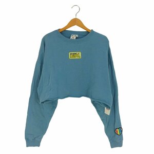 X-girl(エックスガール) PRISM PATCH CROPPED CREW SWEAT TOP レデ 中古 古着 0510