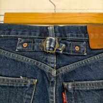 Levis(リーバイス) 90s 702XX シンチバック ボタンフライ インディゴストレートデニム BI 中古 古着 0610_画像4