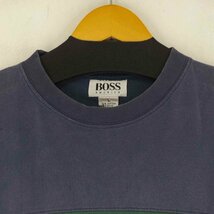 BOSS(ボス) MADE IN USA フロントプリント ボーダー Tシャツ メンズ import：L 中古 古着 1242_画像3