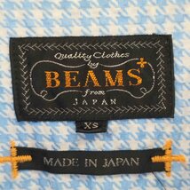 BEAMS＋(ビームスプラス) 千鳥格子 シアサッカー オープンカラーシャツ メンズ JPN：XS 中古 古着 0945_画像6