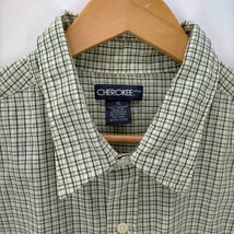 Cherokee(チェロキー) S/S チェックシャツ ラウンドカット メンズ JPN：XL 中古 古着 0123_画像4