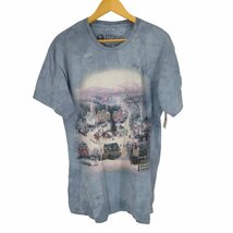 USED古着(ユーズドフルギ) THOMAS KINKADE MADE IN USA 情景ペイント半袖Tシ 中古 古着 0205_画像1