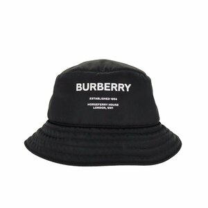 BURBERRY LONDON(バーバリーロンドン) ホースフェリープリント ナイロン ロゴハット バケハ 中古 古着 0224